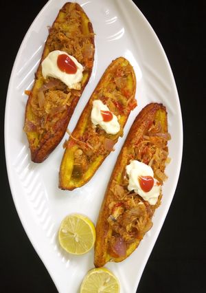 A picture of Stuffed plantain boats II.