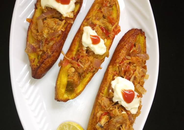 Simple Way to Make Ultimate Stuffed plantain boats II | So Delicious Food Recipe From My Kitchen