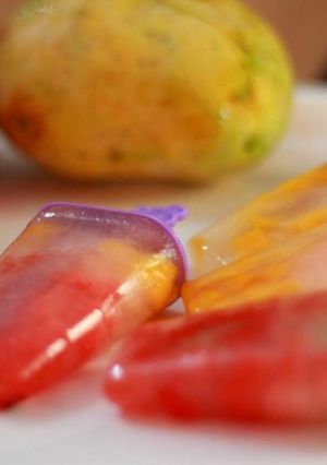 A picture of Healthy & guilt free – mango watermelon popsicles.