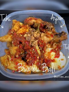Foto resep Ayam, Tahu, Telur Bumbu Bali
