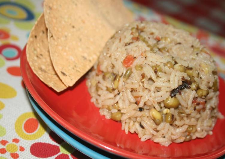 Moong sprout pulao