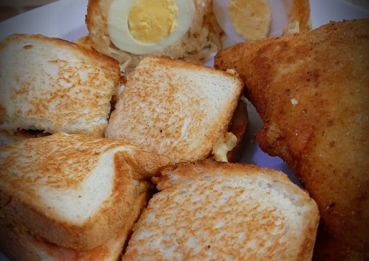 Shami Sandwich with potato egg balls