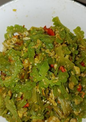 Foto resep Tumis paria telur (anti pahit?)
