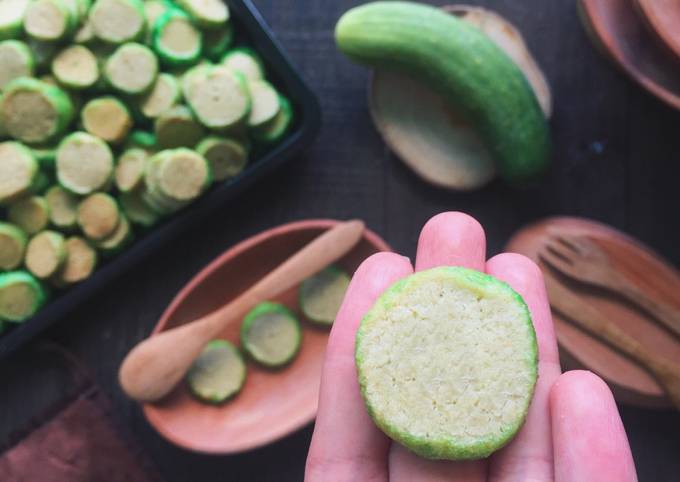 Kue cookies timun greentea (matcha cucumber cookies) kue timun