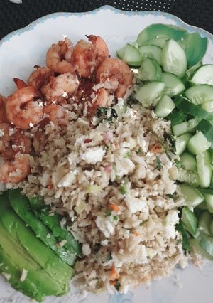 Foto resep Cauliflower Rice with Shrimp