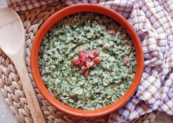 Modo semplice a Fai Fatto in casa super veloce Risotto cremoso agli Spinaci