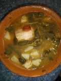 Guisado de carne de puerco con verdolagas y papas
