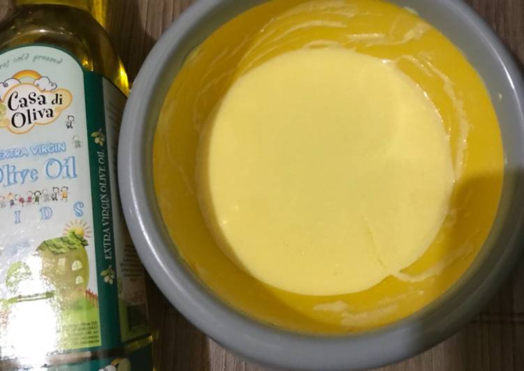 Resep Pure kuning telur yampung+EVOO Anti Gagal