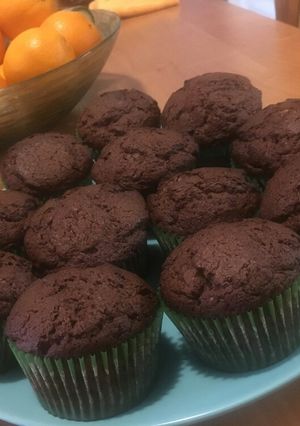 Nagyon csokis, narancsos muffin 🍮 recept fotója