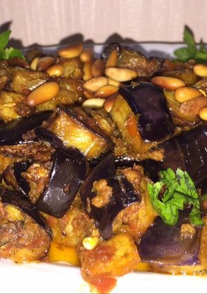 صورة لوصفة حمسة الباذنجان بطريقتي