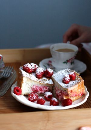 A picture of Raspberry Cream Cheese Stuffed French Toast.