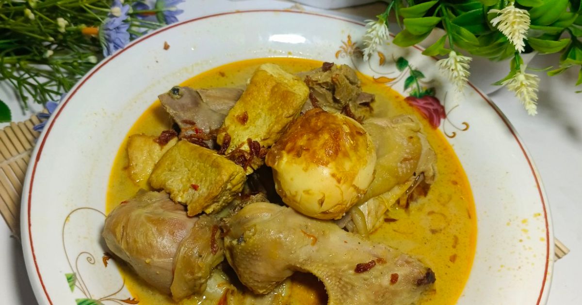 Ayam Bumbu Lembaran / Opor Ayam Kampung Pedas