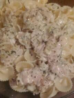 Una foto de Fideos con crema