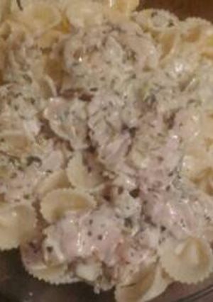 Una foto de Fideos con crema