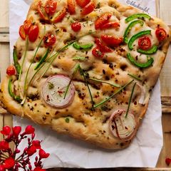 A picture of Focaccia bread.