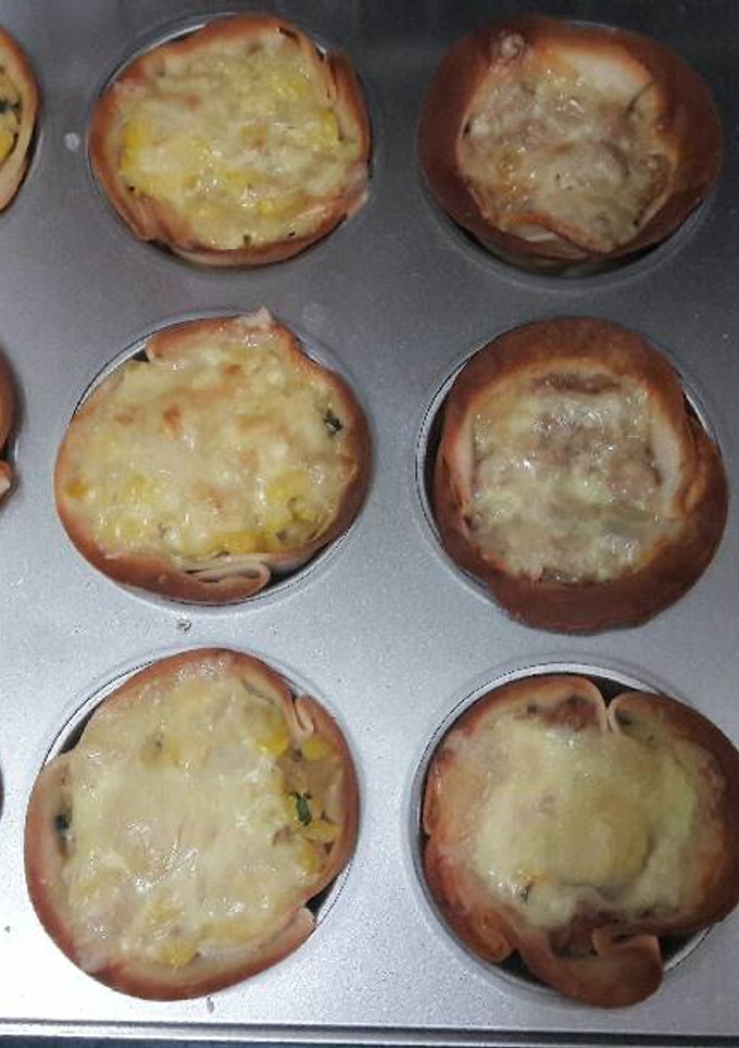 Una foto de Canastitos de queso choclo y atún queso 😋
