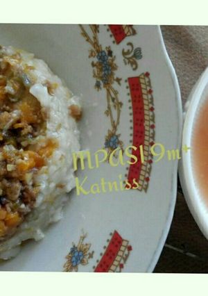 Foto resep Nasi Tim Daging Sapi & Sup Tomat (MPASI 9m+)