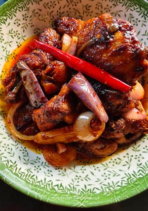 Gambar Ayam Kicap Kentang Terung