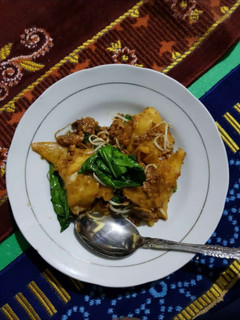 Foto resep Pangsit goreng viral le gino ala devina hermawan