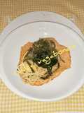 Spaghetti con i Friarielli su cialda di Parmigiano Reggiano