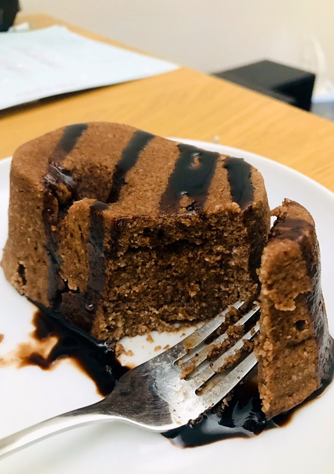 Una foto de Bizcocho sano hecho en el microondas