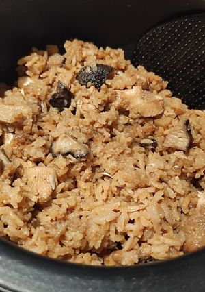 Foto resep 427. Nasi Ayam Shiitake (Metode Rice Cooker)