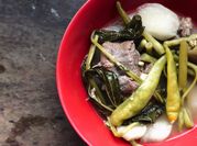 A picture of sitaw with egg
