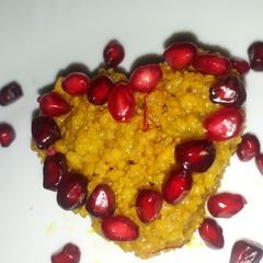 A picture of Pomegranate milkcake.