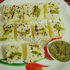 A picture of Instant Dhokla Soft and spongy.