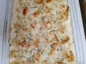 A picture of alfredo sauce shrimp