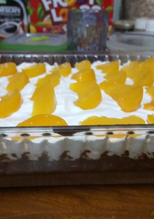 Una foto de Torta de durazno