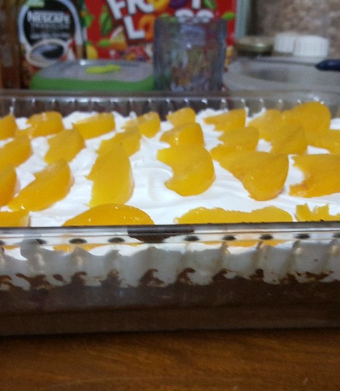 Una foto de Torta de durazno