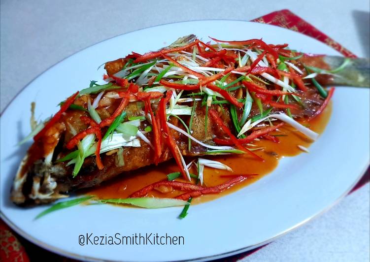 Sweet and sour cod fish