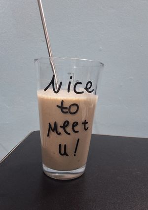 Hình của món Sữa chuối yến mạch.