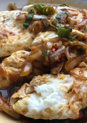 Foto resep Telor ceplok saus inggris ala Frielingga