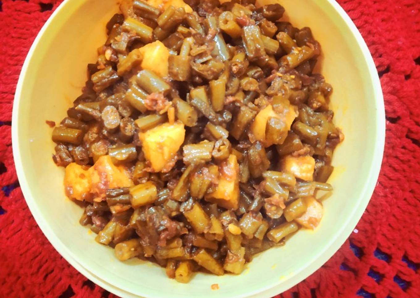 Beans aloo bhaji
