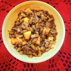 Beans aloo bhaji A picture of Beans aloo bhaji.