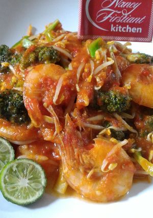 Foto resep Tumis Udang Brokoli Tauge (Diet Enak Diabetes)