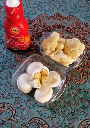 عکسی از دستور تخم مرغ آبپز با سس تند