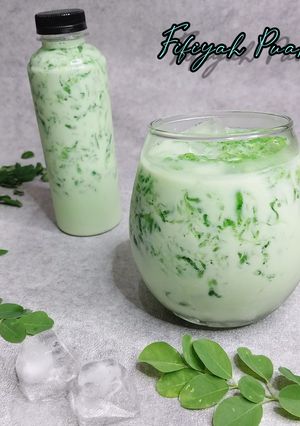 Foto resep Es Lumut Susu Daun Kelor