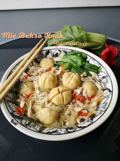 Foto resep Mie Bakso Kuah Ayam Suwir