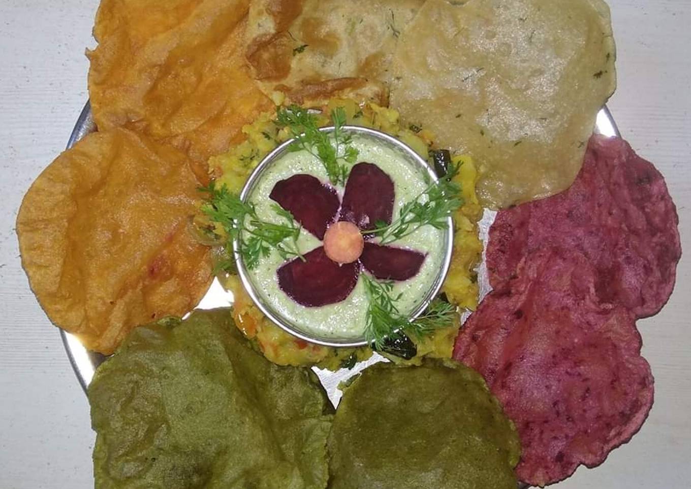 Colourfull Mix Veg Bhature