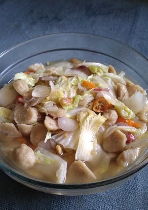 Foto resep Tumis sawi putih pentol
