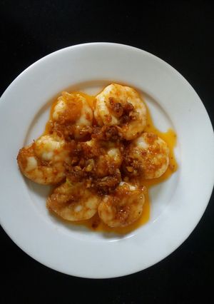 Hình của món Tôm rim mặn ngọt.