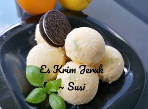Foto resep Es krim jeruk