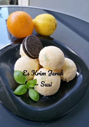 Foto resep Es krim jeruk