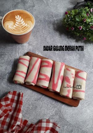 Foto resep Dadar gulung motif merah putih