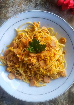 Foto resep Spageti Orak Arik Telur