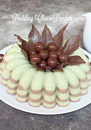 Foto resep Pudding choco pandan