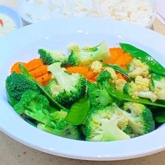 Mixed vegetable stir-fry A picture of Mixed vegetable stir-fry.